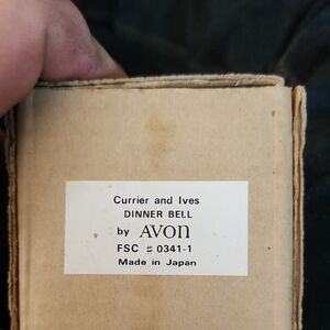 Avon Currier and Ives Dinner Bell